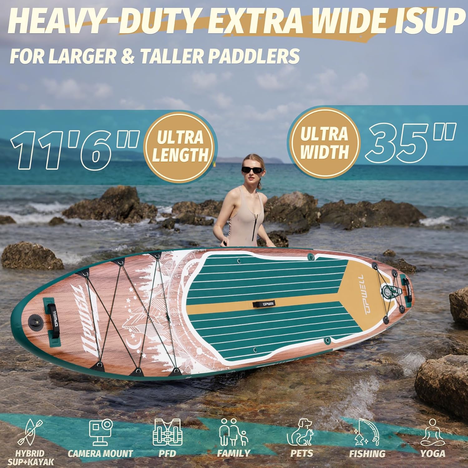 Aufblasbares Stand-Up-Paddlebo – Stand Up Paddle Leash Bewertung und Preis